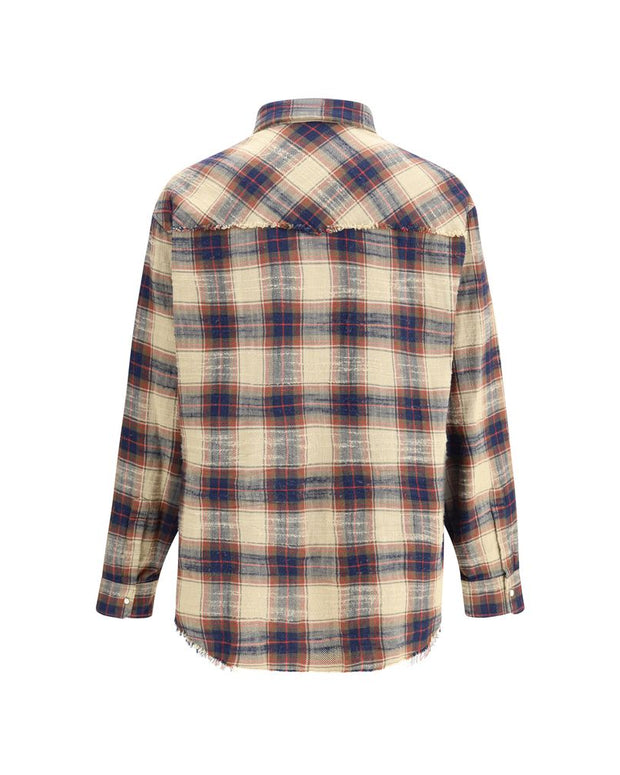Brown Cotton Pattern Shirt