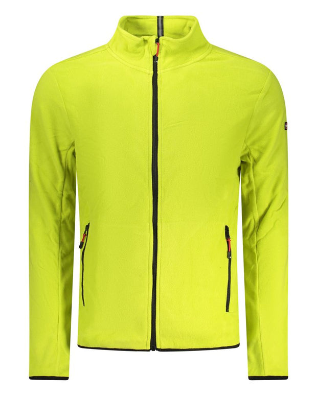 Green Polyester Men Sweater