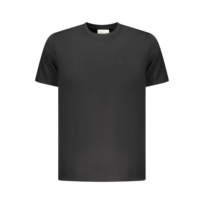 Black Cotton Men T-Shirt