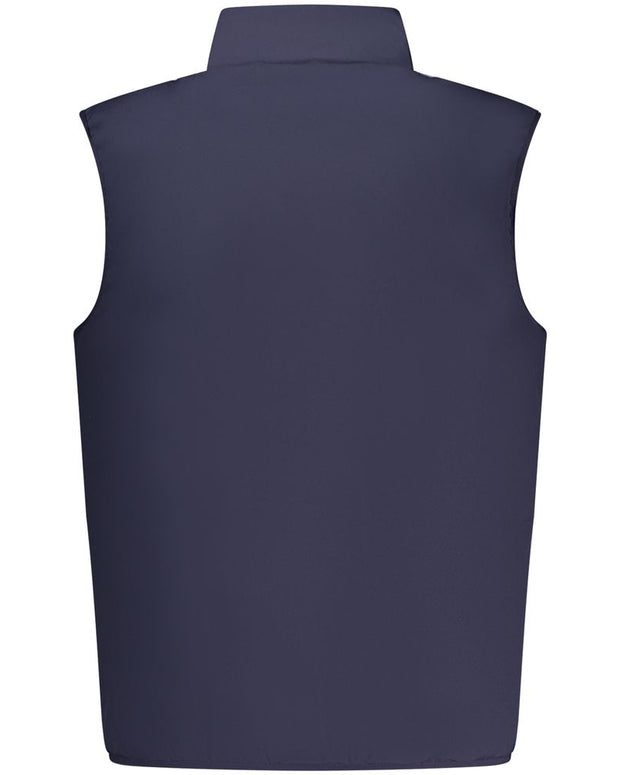 Blue Polyester Men Jacket