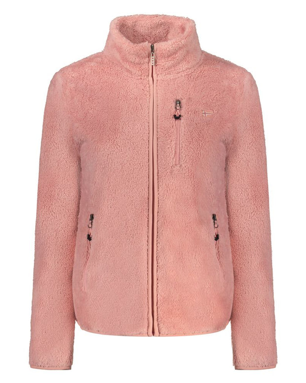 Pink Polyester Women Sweater
