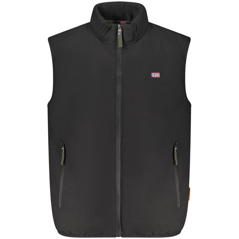 Black Polyester Men's Jacket