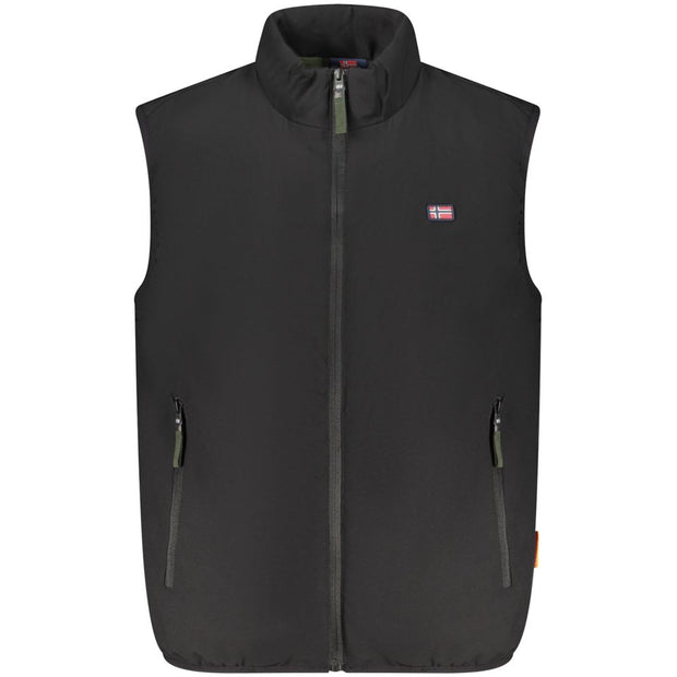 Black Polyester Men's Jacket