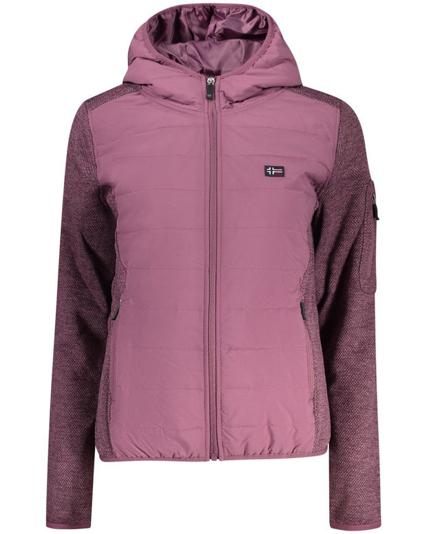 Purple Polyester Women Jacket