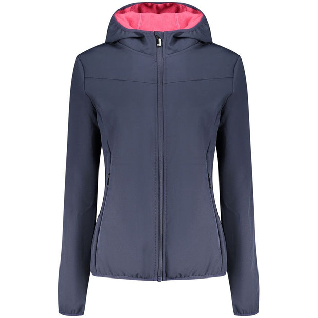 Blue Polyester Women Jacket