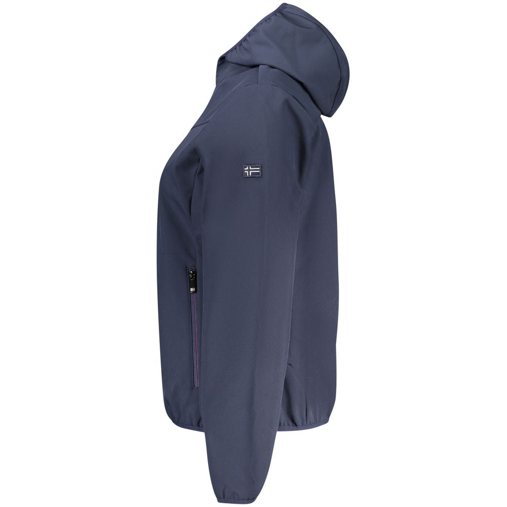 Blue Polyester Women Jacket