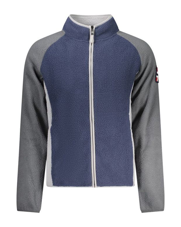 Blue Polyester Men Sweater