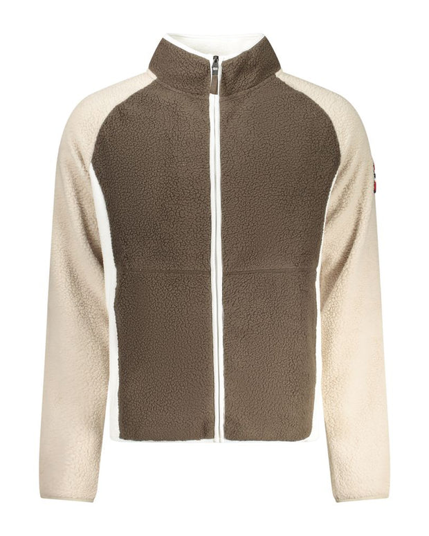 Brown Polyester Men Sweater