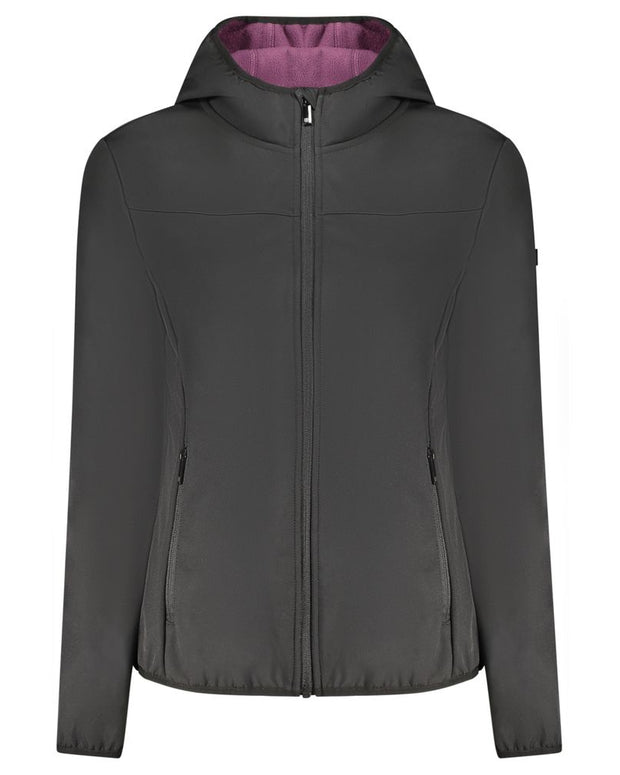 Black Polyester Women Jacket