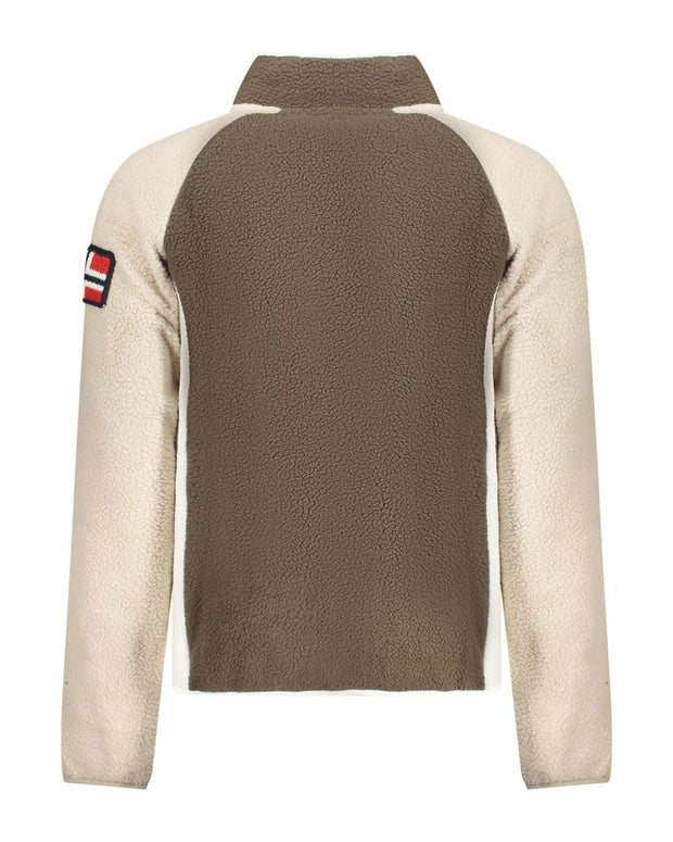 Brown Polyester Men Sweater