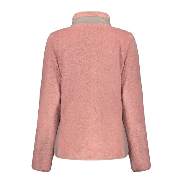 Pink Polyester Women Sweater