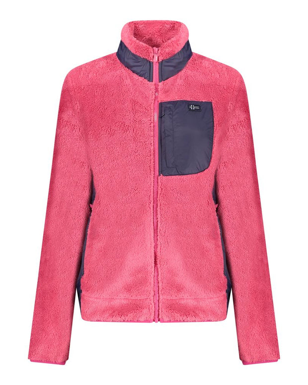 Pink Polyester Women Sweater