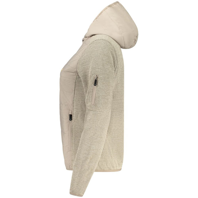 Beige Polyester Women Jacket