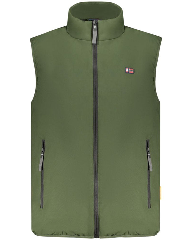 Green Polyester Men's Jacket