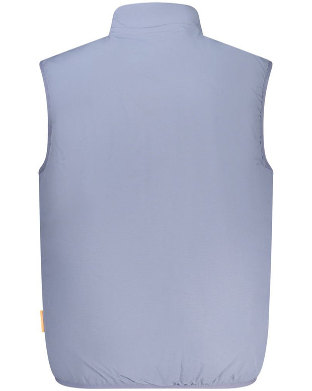 Blue Polyester Men Jacket