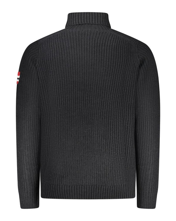 Blue Wool Men Sweater