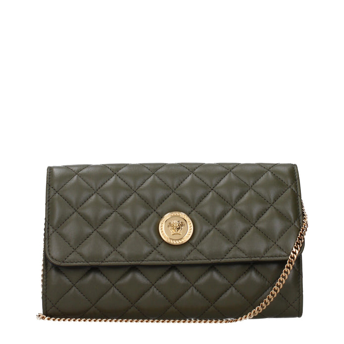 Green Leather Clutch Bags
