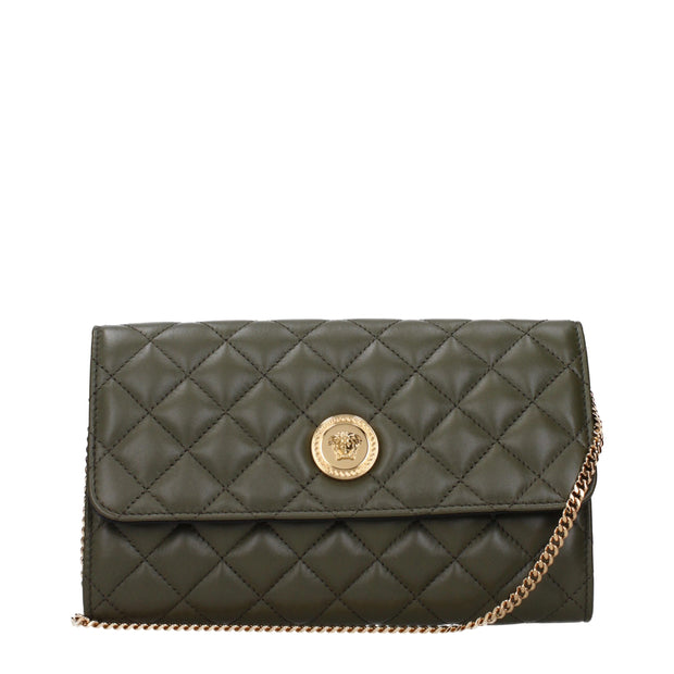 Green Leather Clutch Bags
