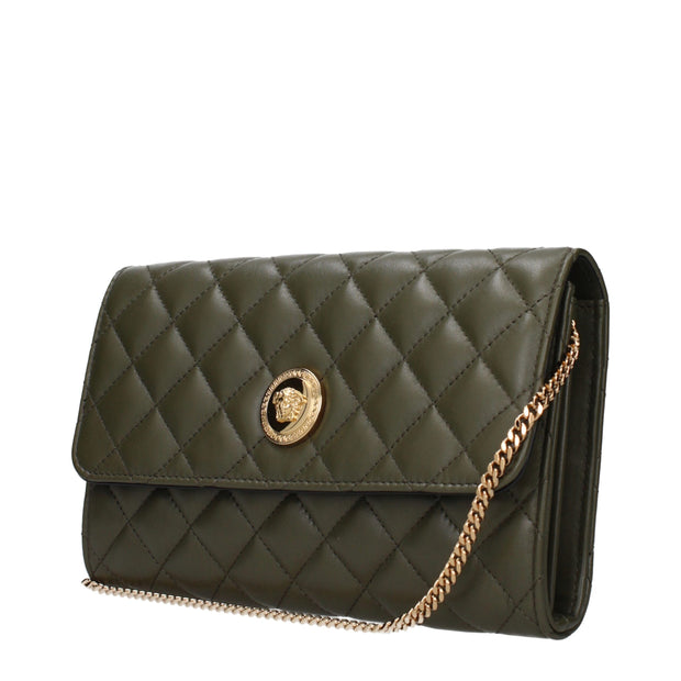 Green Leather Clutch Bags