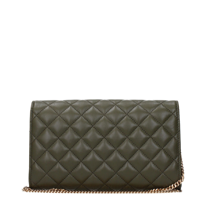 Green Leather Clutch Bags