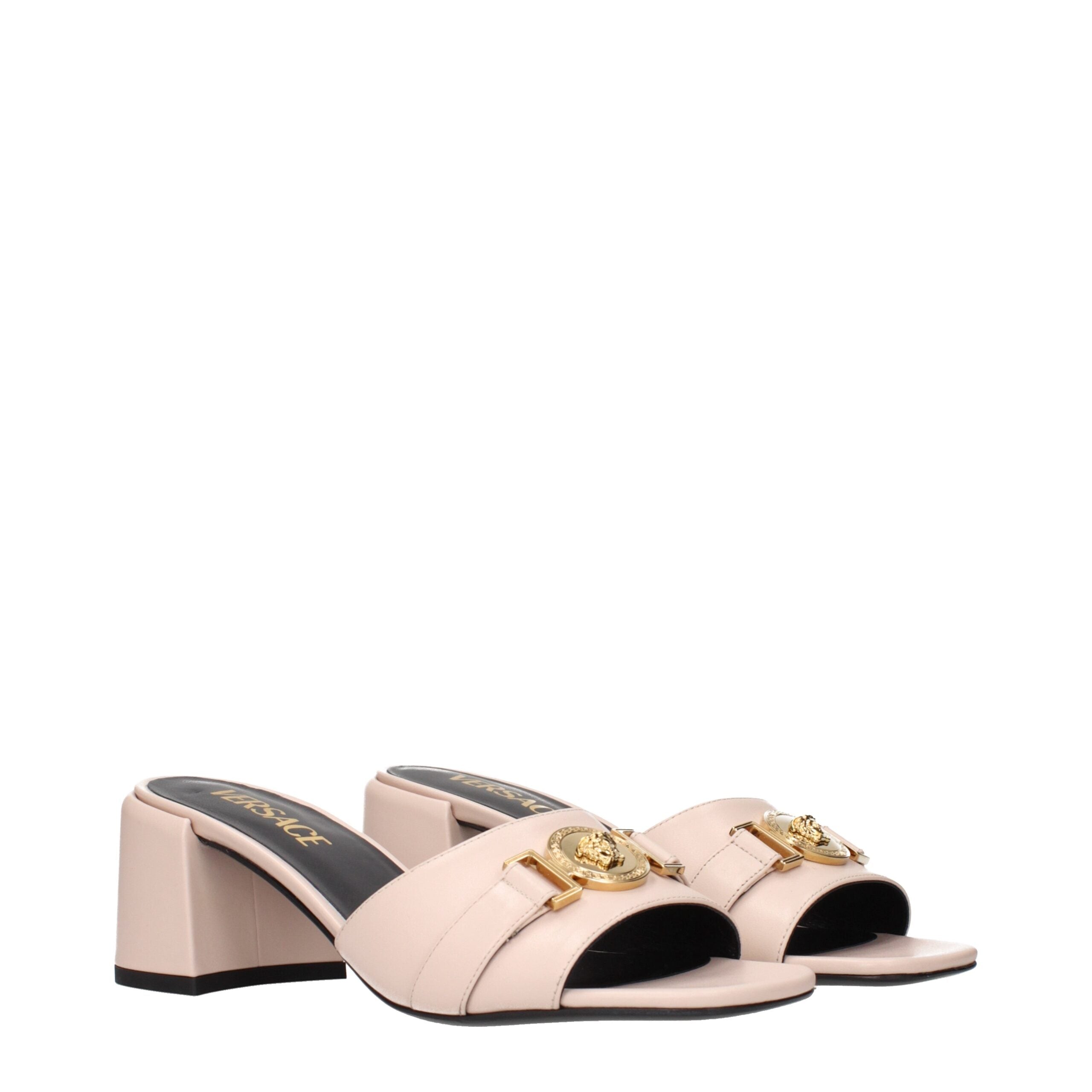 Pink Leather Platforms