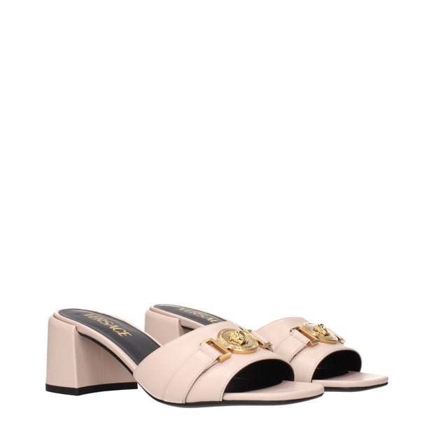 Pink Leather Platforms