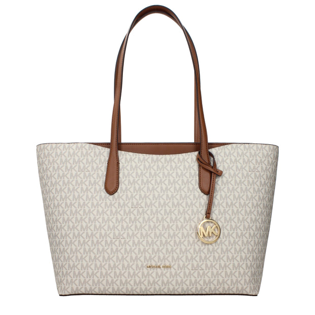 Beige Fabric Shoulder Bags