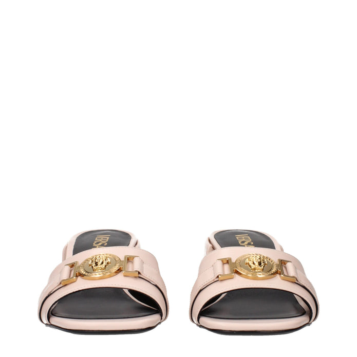 Pink Leather Platforms