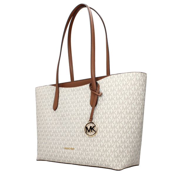 Beige Fabric Shoulder Bags