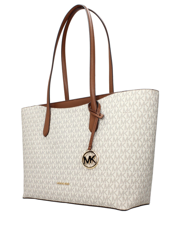Beige Fabric Shoulder Bags
