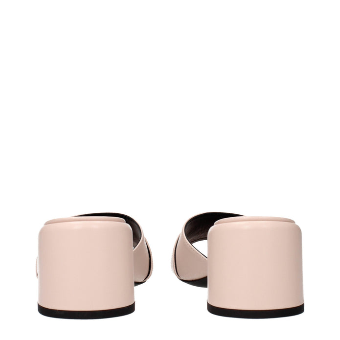 Pink Leather Platforms