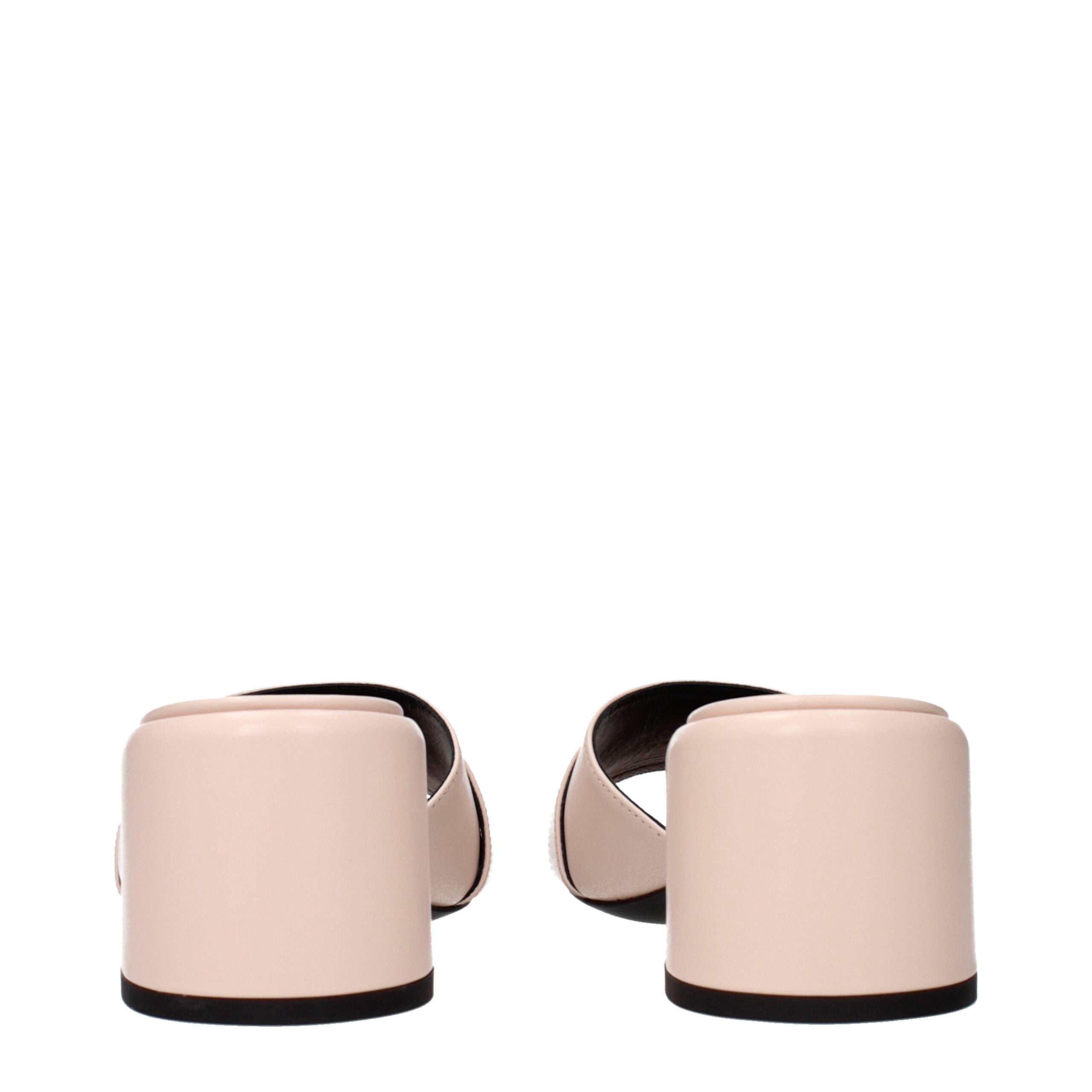 Pink Leather Platforms
