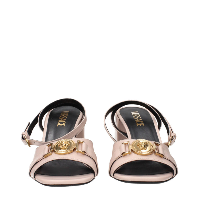 Pink Leather Platforms