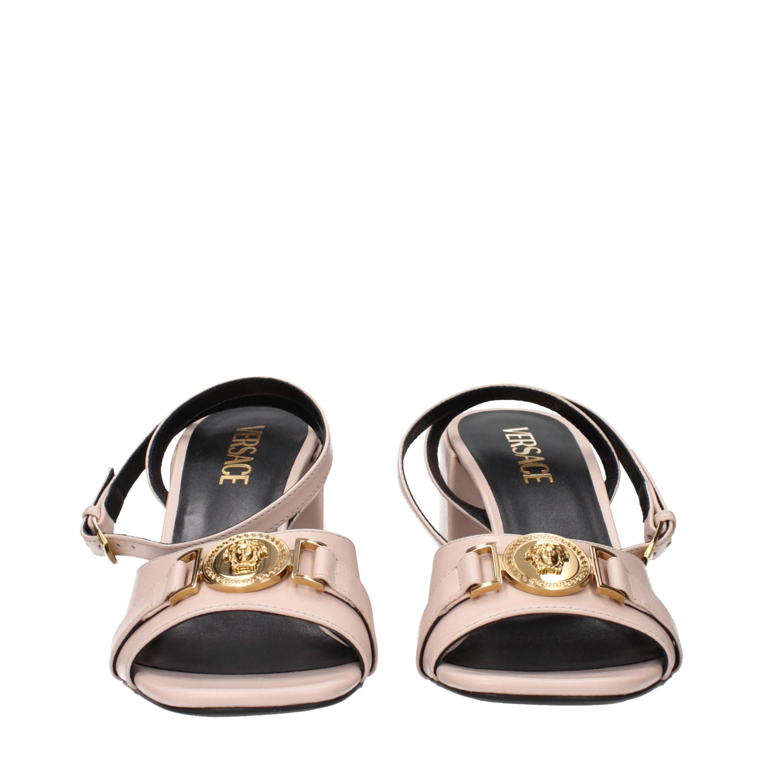 Pink Leather Platforms