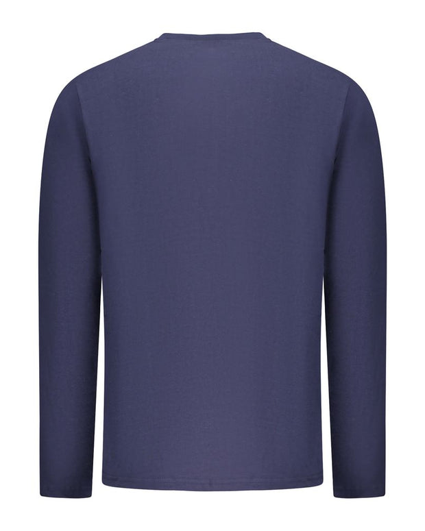 Blue Cotton Men T-Shirt