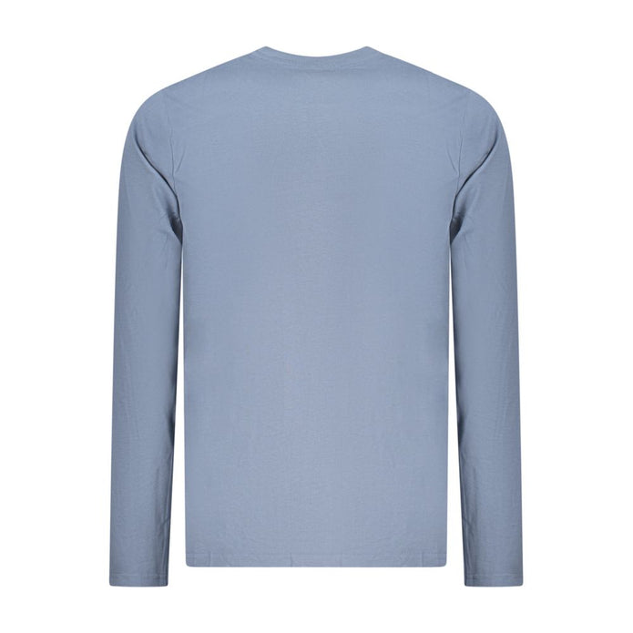 Blue Cotton Men T-Shirt