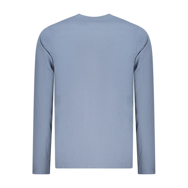 Blue Cotton Men T-Shirt