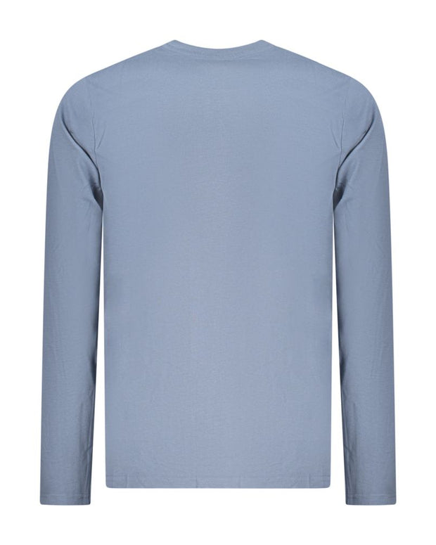 Blue Cotton Men T-Shirt