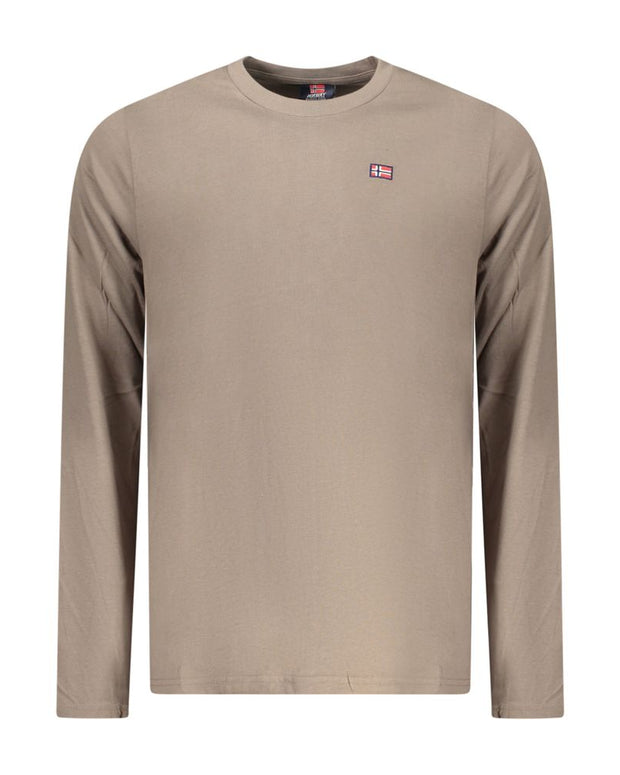 Brown Cotton Men T-Shirt