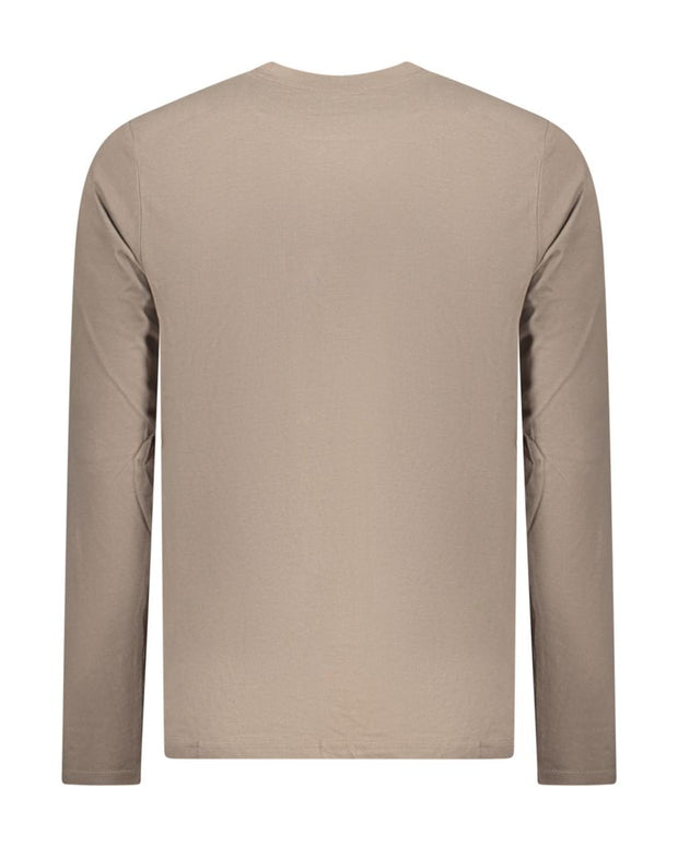 Brown Cotton Men T-Shirt