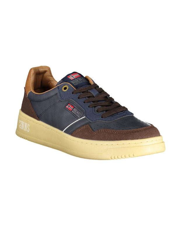 Blue Polyester Men Sneaker