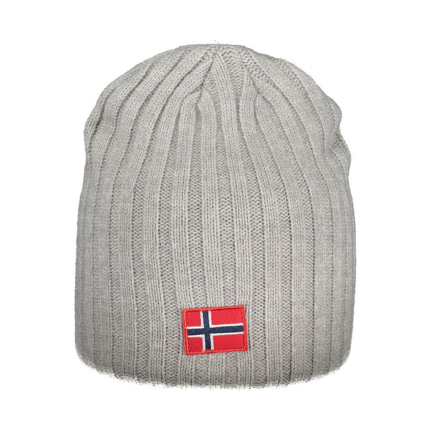 Gray Polyester Men Cap