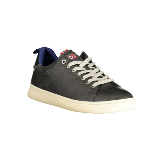 Black Polyester Men Sneaker