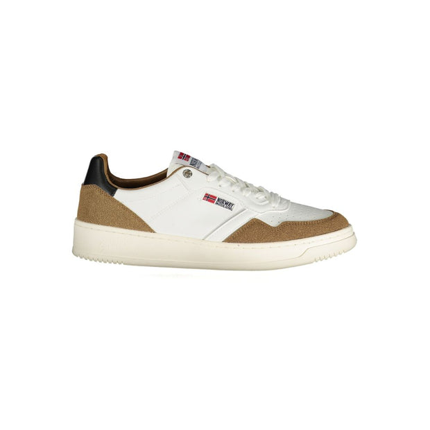 White Polyester Men Sneaker