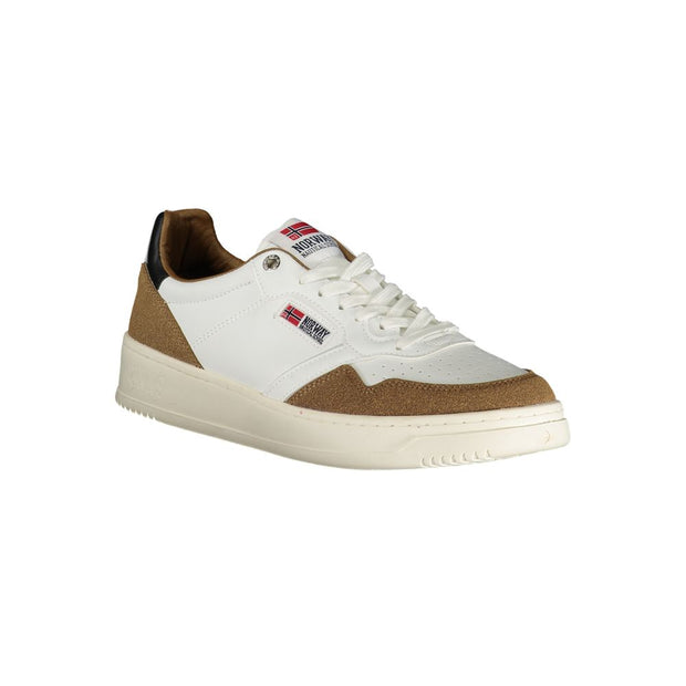 White Polyester Men Sneaker