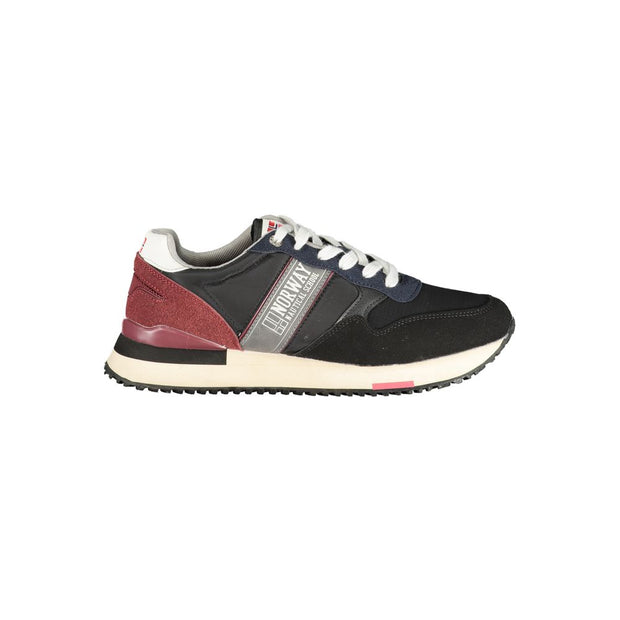 Black Polyester Men Sneaker