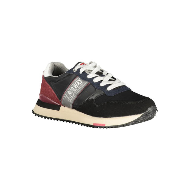 Black Polyester Men Sneaker