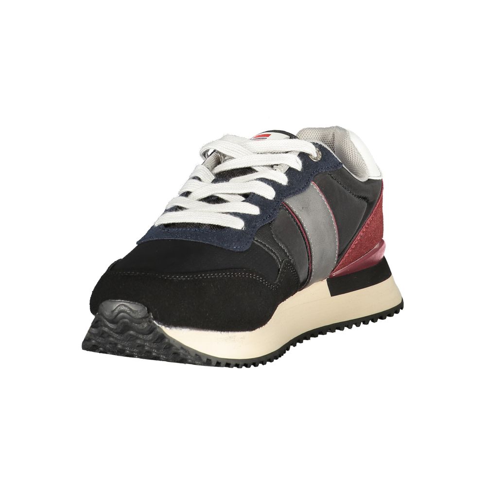 Black Polyester Men Sneaker