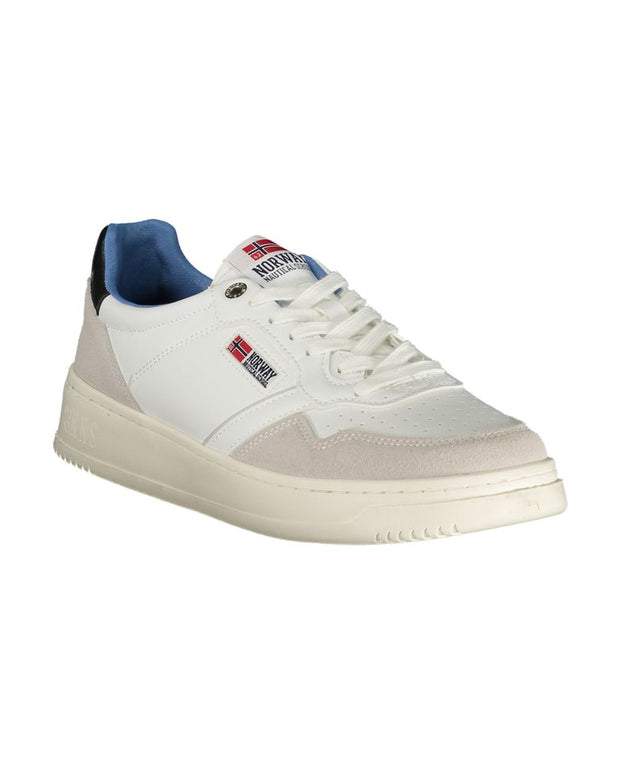 White Polyester Men Sneaker