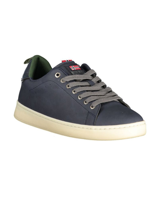 Blue Polyester Men Sneaker